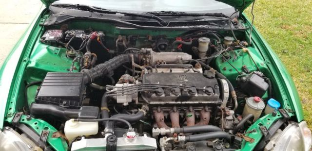 1993 Green Honda Del Sol Convertible