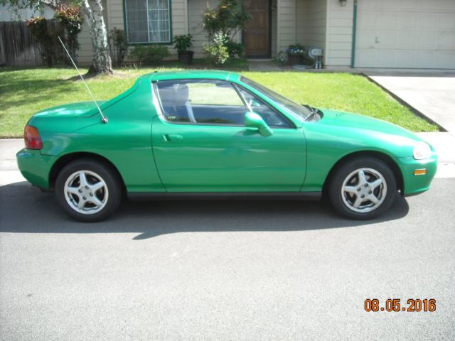1993 Samba Green Honda Del Sol 2 Dr Coupe with removable top