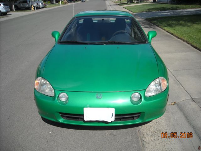 1993 Samba Green Honda Del Sol 2 Dr Coupe with removable top