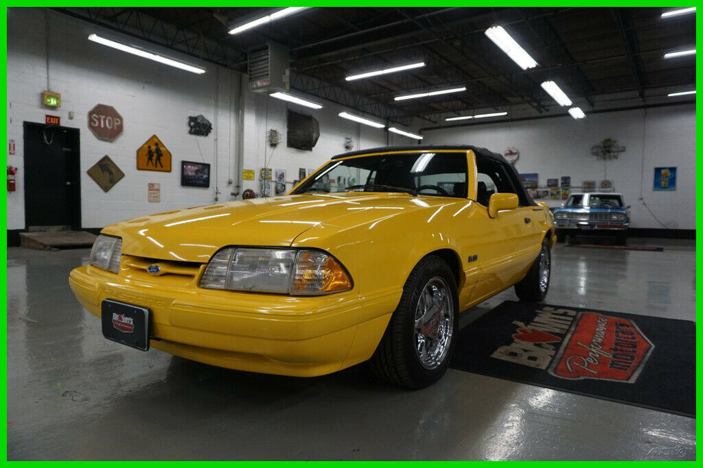 1993 Yellow Ford Mustang Convertible