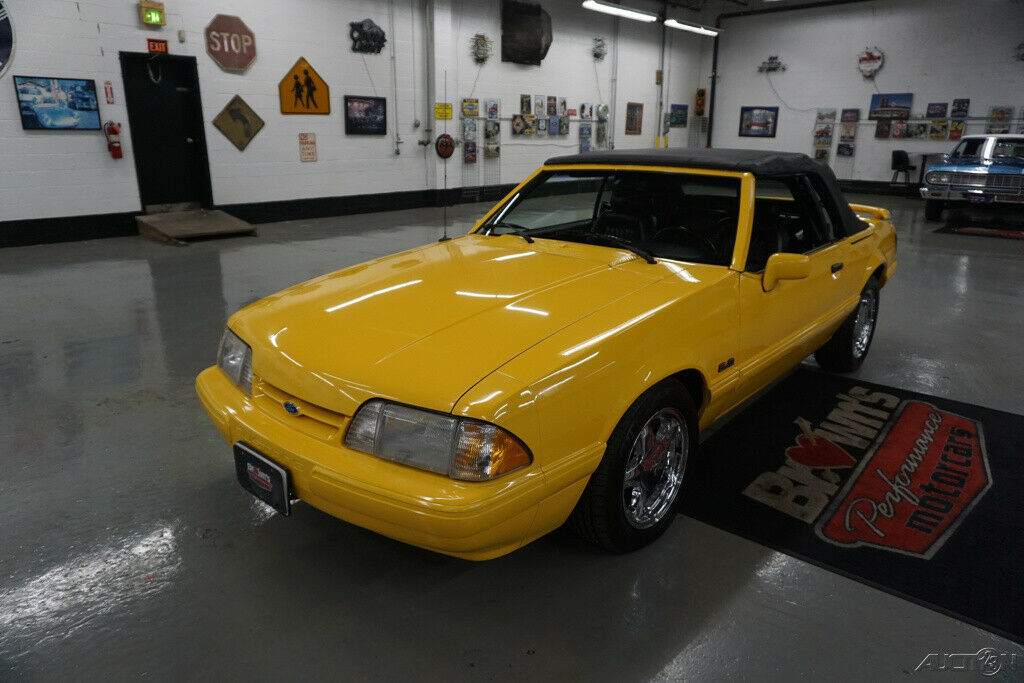 1993 Yellow Ford Mustang Convertible
