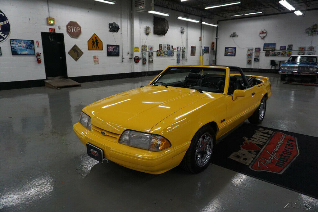 1993 Yellow Ford Mustang Convertible