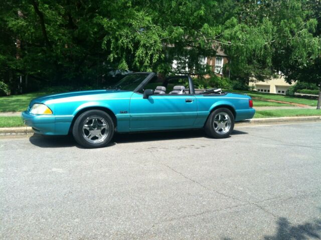 1993 Teal Green Ford Mustang Convertible