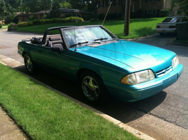 1993 Teal Green Ford Mustang Convertible