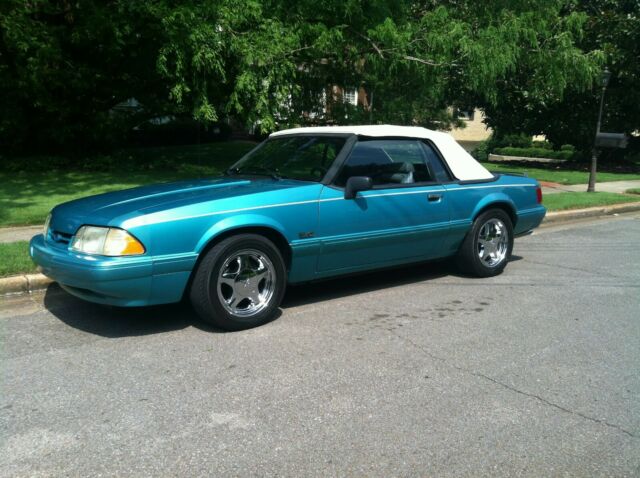1993 Teal Green Ford Mustang Convertible