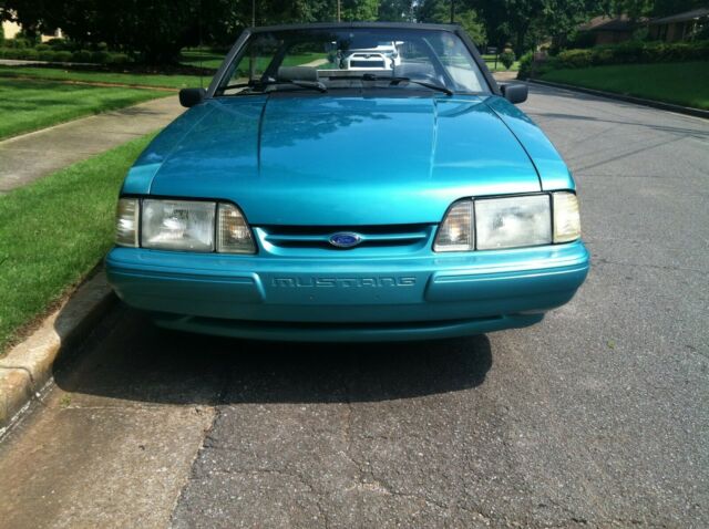 1993 Teal Green Ford Mustang Convertible