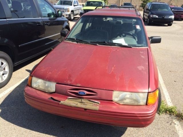1993 Red Ford Escort Wagon