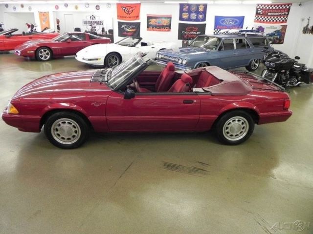 1993 Red Ford Mustang Convertible