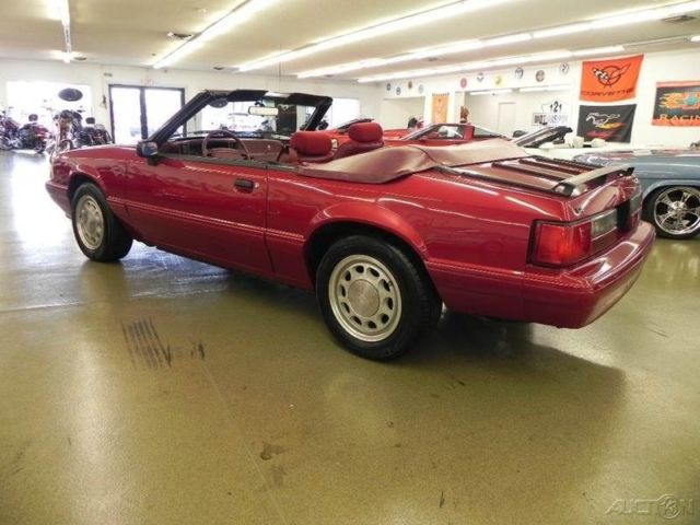 1993 Red Ford Mustang Convertible