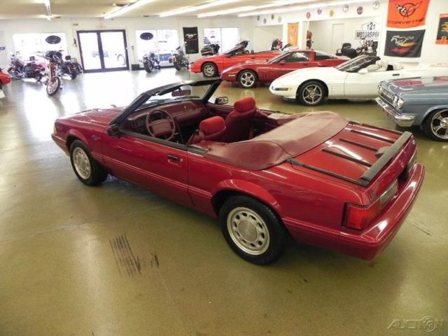 1993 Red Ford Mustang Convertible