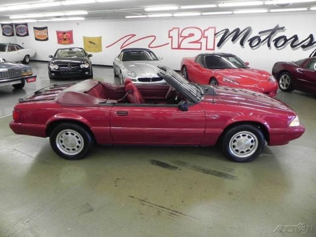 1993 Red Ford Mustang Convertible