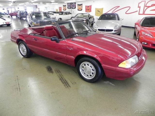 1993 Red Ford Mustang Convertible