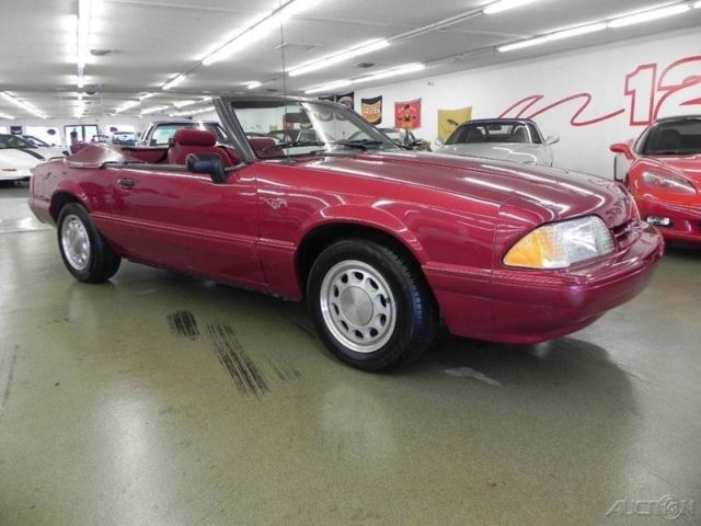 1993 Red Ford Mustang Convertible