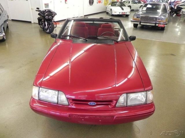 1993 Red Ford Mustang Convertible