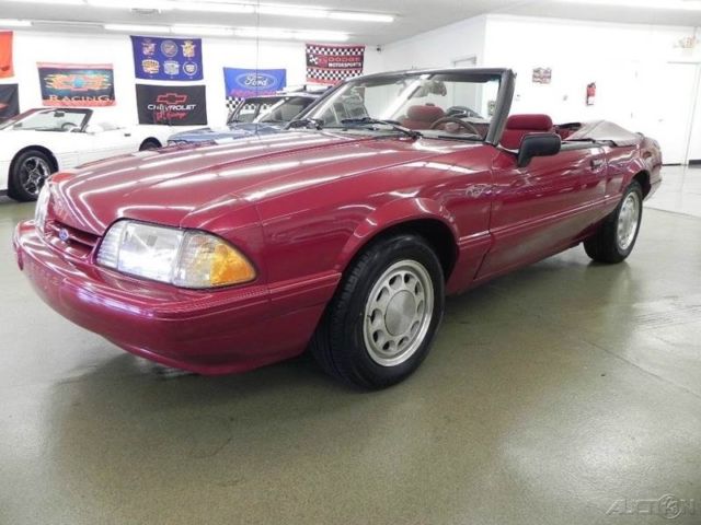 1993 Red Ford Mustang Convertible