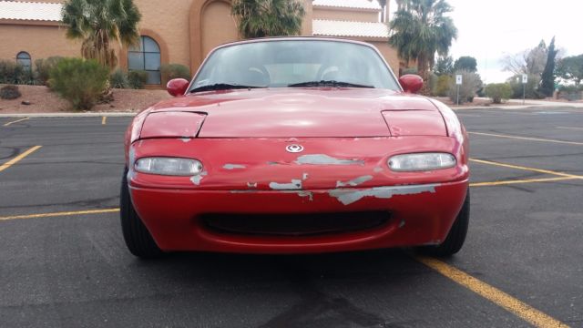 1993 Red Mazda MX-5 Miata Convertible