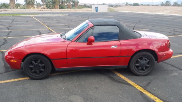 1993 Red Mazda MX-5 Miata Convertible