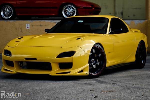 1993 Yellow Mazda RX-7