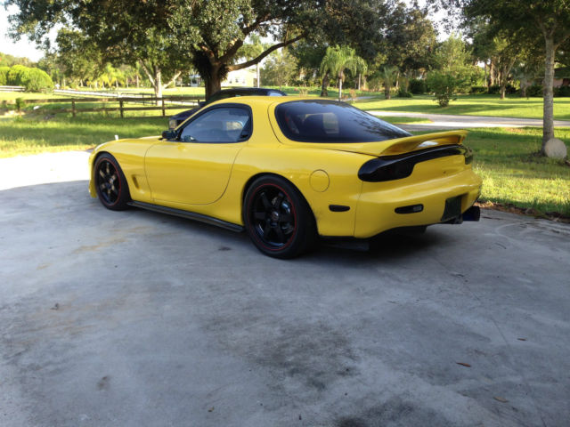 1993 Yellow Mazda RX-7