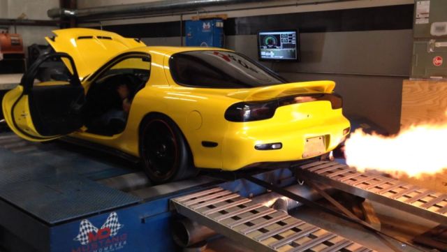 1993 Yellow Mazda RX-7