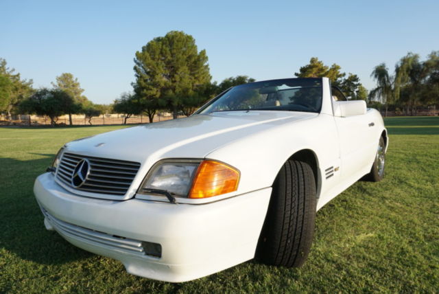 1993 White Mercedes-Benz SL-Class Convertible
