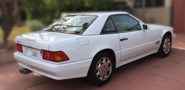 1993 White Mercedes-Benz SL-Class Convertible