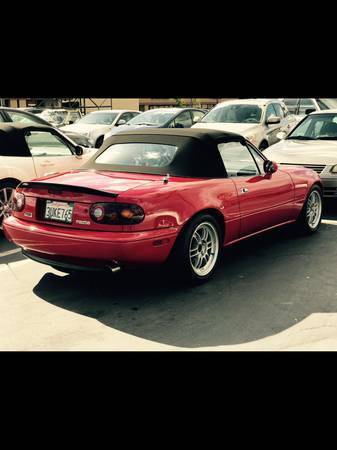 1993 Red Mazda MX-5 Miata Convertible