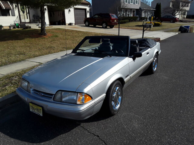 1993 Silver Ford Mustang Convertible