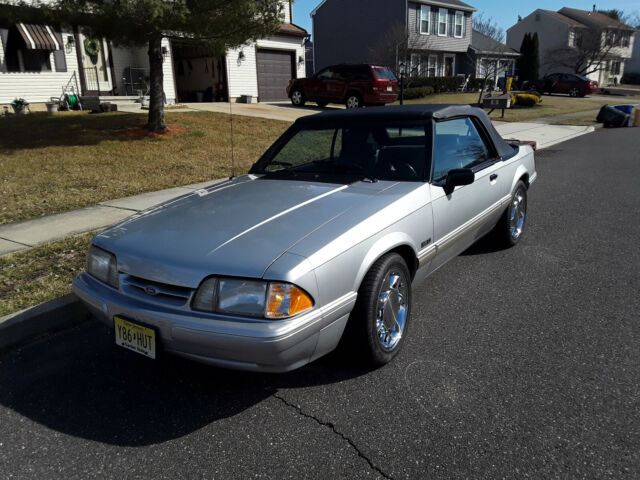 1993 Silver Ford Mustang Convertible