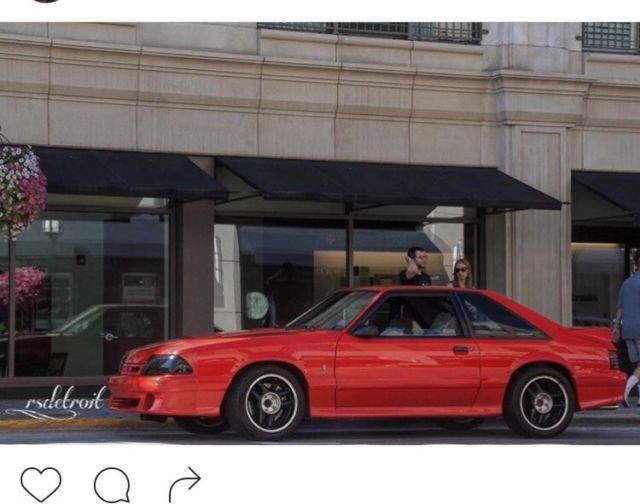 1993 Vibrant Red Ford Mustang