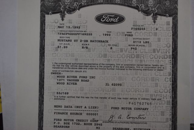 1993 Red Ford Mustang Coupe