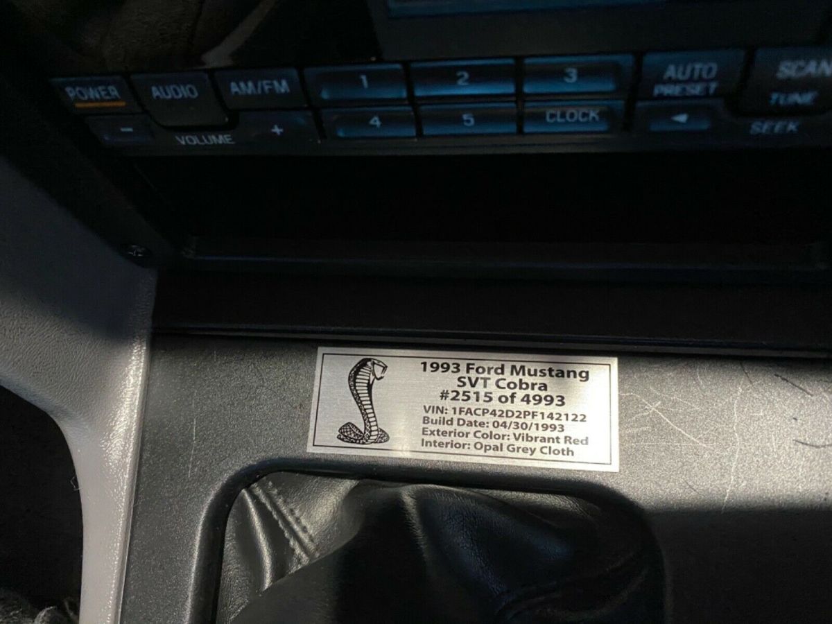 1993 Red Ford Mustang