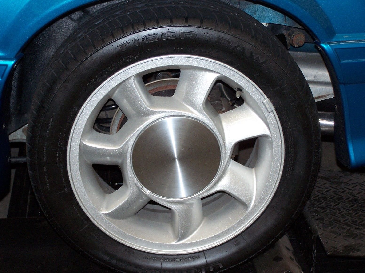 1993 Teal Ford Mustang Hatchback