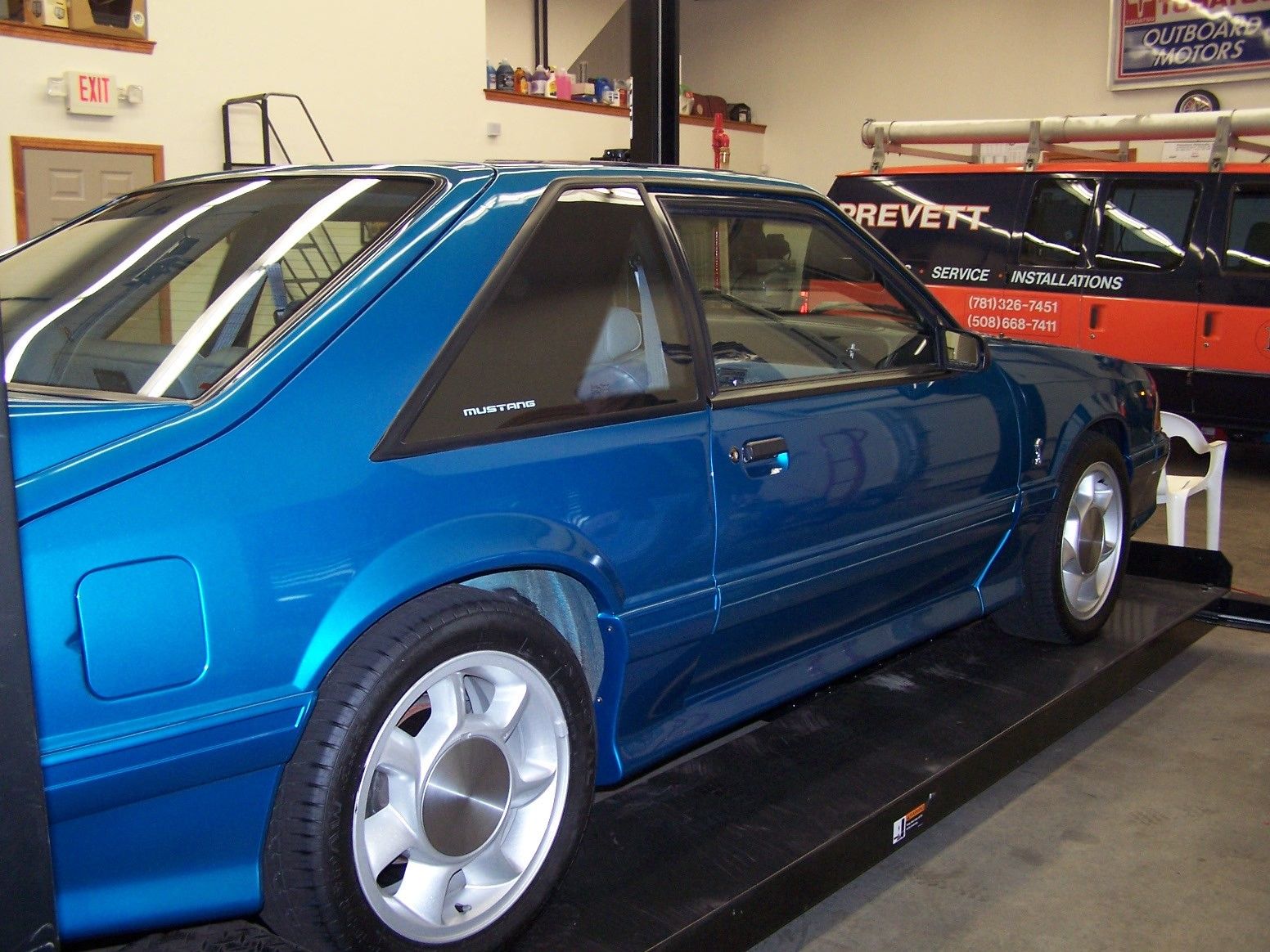 1993 Teal Ford Mustang Hatchback