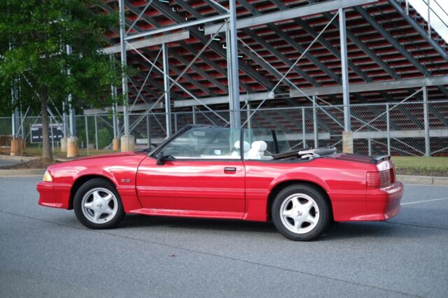 1993 Red Ford Mustang Convertible