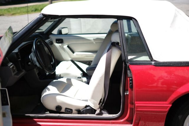 1993 Red Ford Mustang Convertible