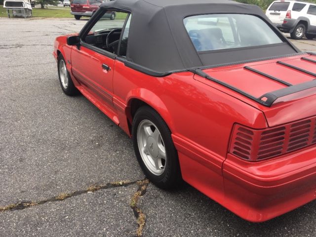 1993 Red Ford Mustang Convertible
