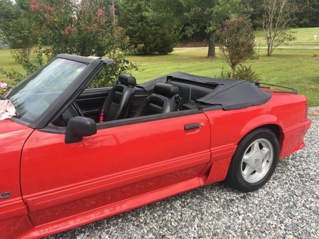 1993 Red Ford Mustang Convertible