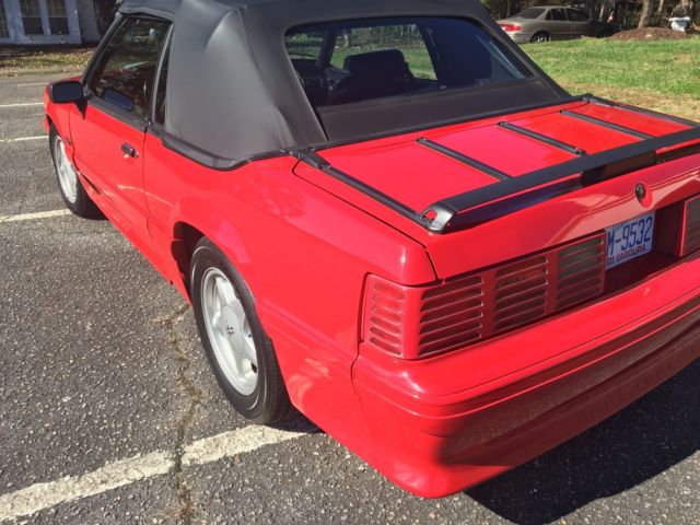 1993 Red Ford Mustang Convertible
