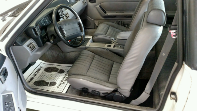 1993 White Ford Mustang Hatchback