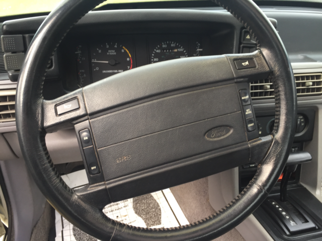 1993 White Ford Mustang Hatchback