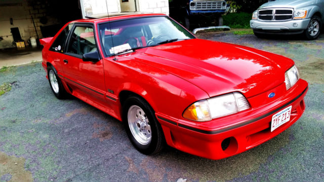 1993 Red Ford Mustang Hatchback