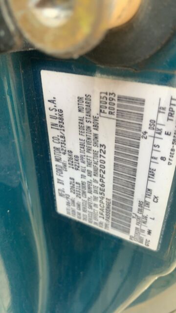 1993 Reef blue Ford Mustang Convertible