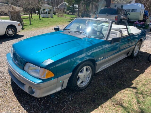 1993 Reef blue Ford Mustang Convertible