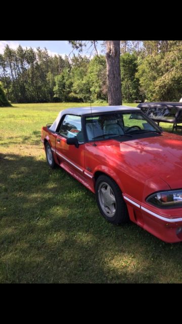 1993 Red Ford Mustang Convertible