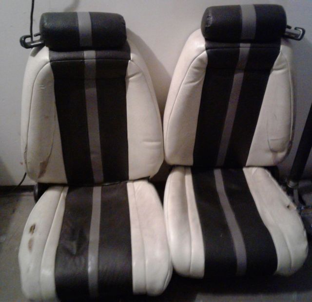 1993 White and Black Ford Mustang Convertible