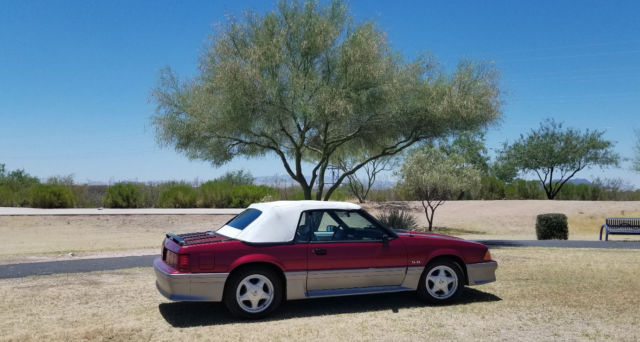 1993 MAROON Ford Mustang Convertible