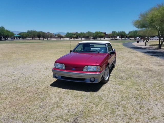 1993 MAROON Ford Mustang Convertible