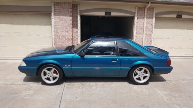 1993 Coral Blue Ford Mustang Hatchback
