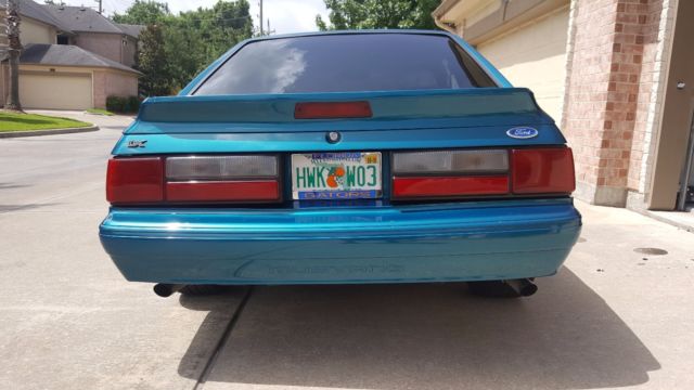 1993 Coral Blue Ford Mustang Hatchback